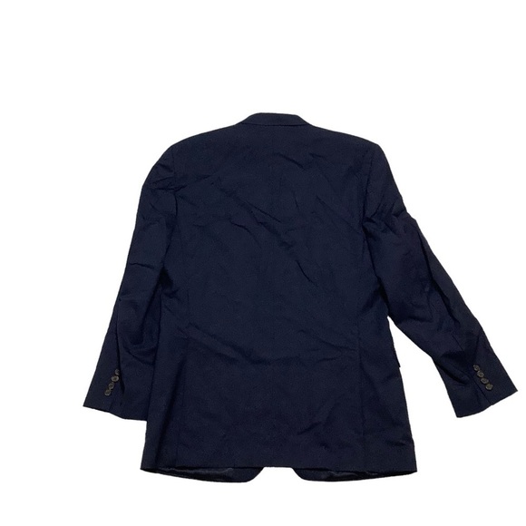 Lauren Ralph Lauren Black Label Wool Blazer Sz 42L Navy Blue Two Button - Picture 2 of 6
